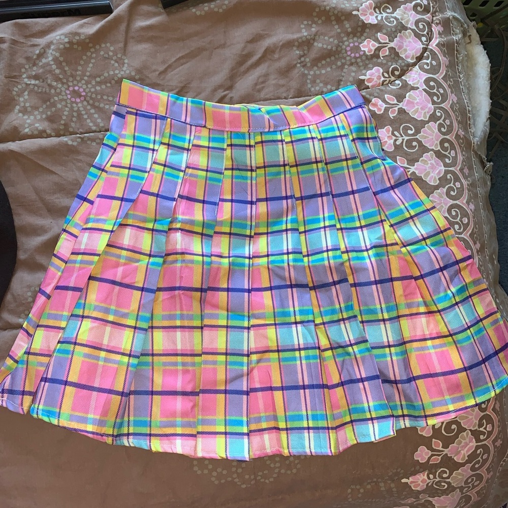 Pleated Plaid Skirt NWOT